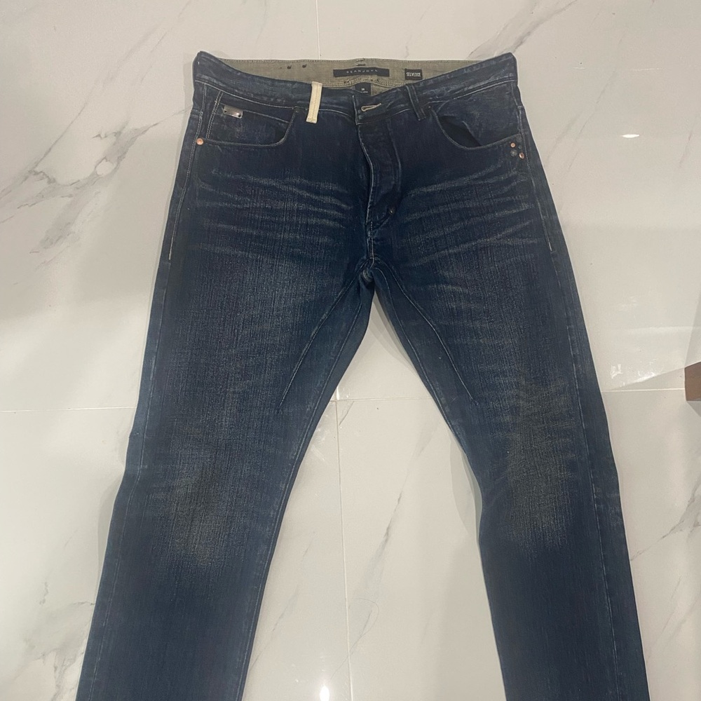 3 for 50 Authentic Sean John Selvedge edition Dark Wash Slim Jeans
